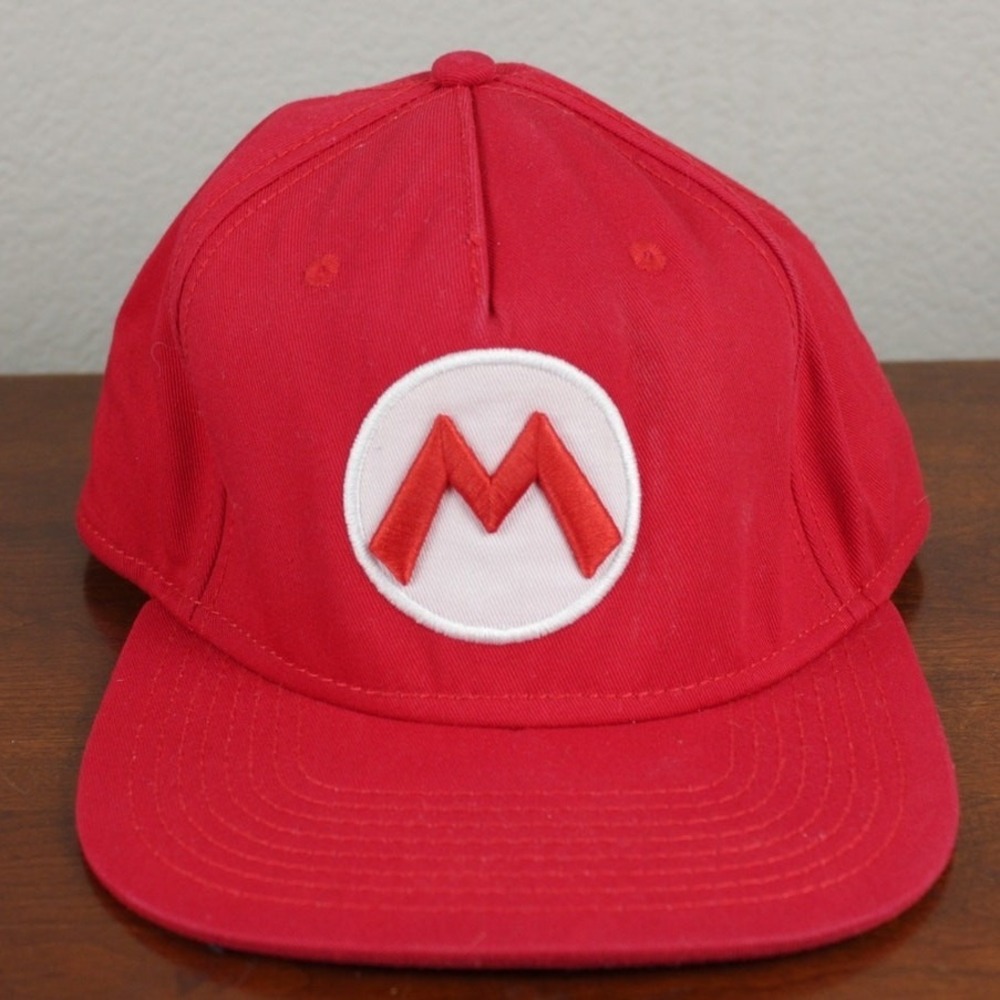 Super Mario Red‎ "M" Logo Baseball Cap Hat Video Game Cosplay/Costume Snapback